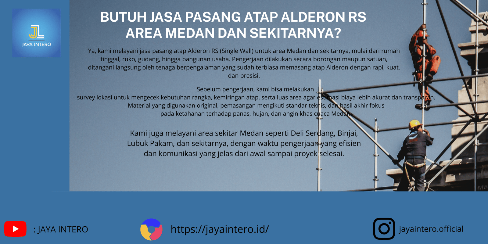 Borongan Atap Alderon RS(Single Wall) Di Medan