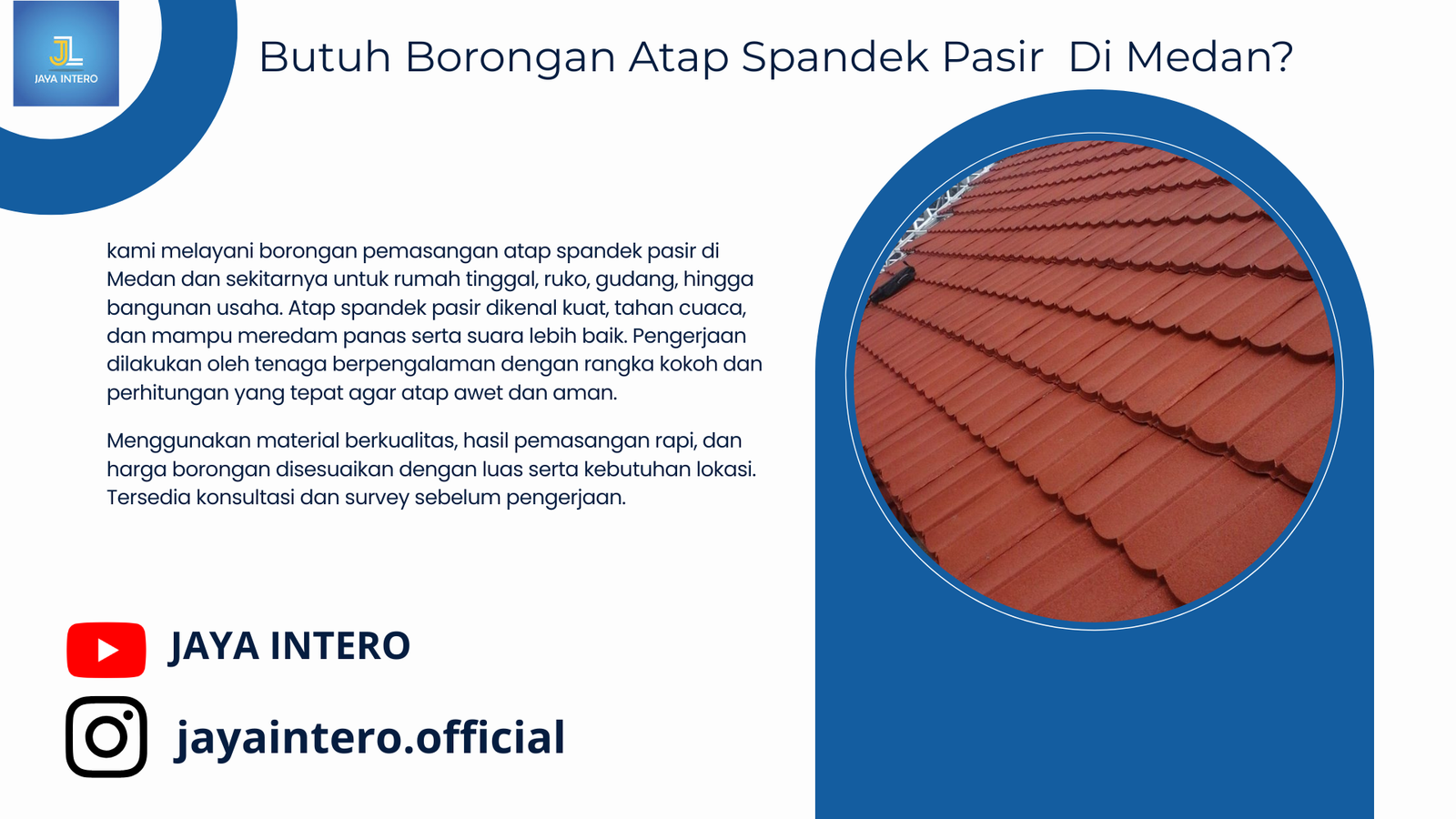 Borongan Atap Spandek Pasir Jaya Intero Di Medan