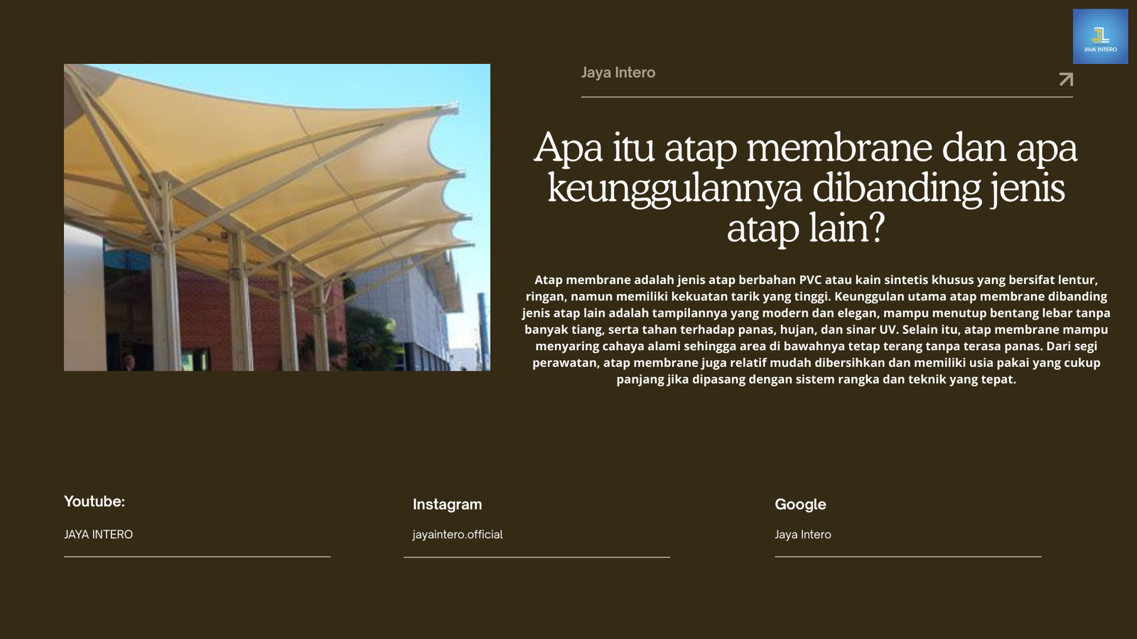 Borongan Atap Membrane di Medan