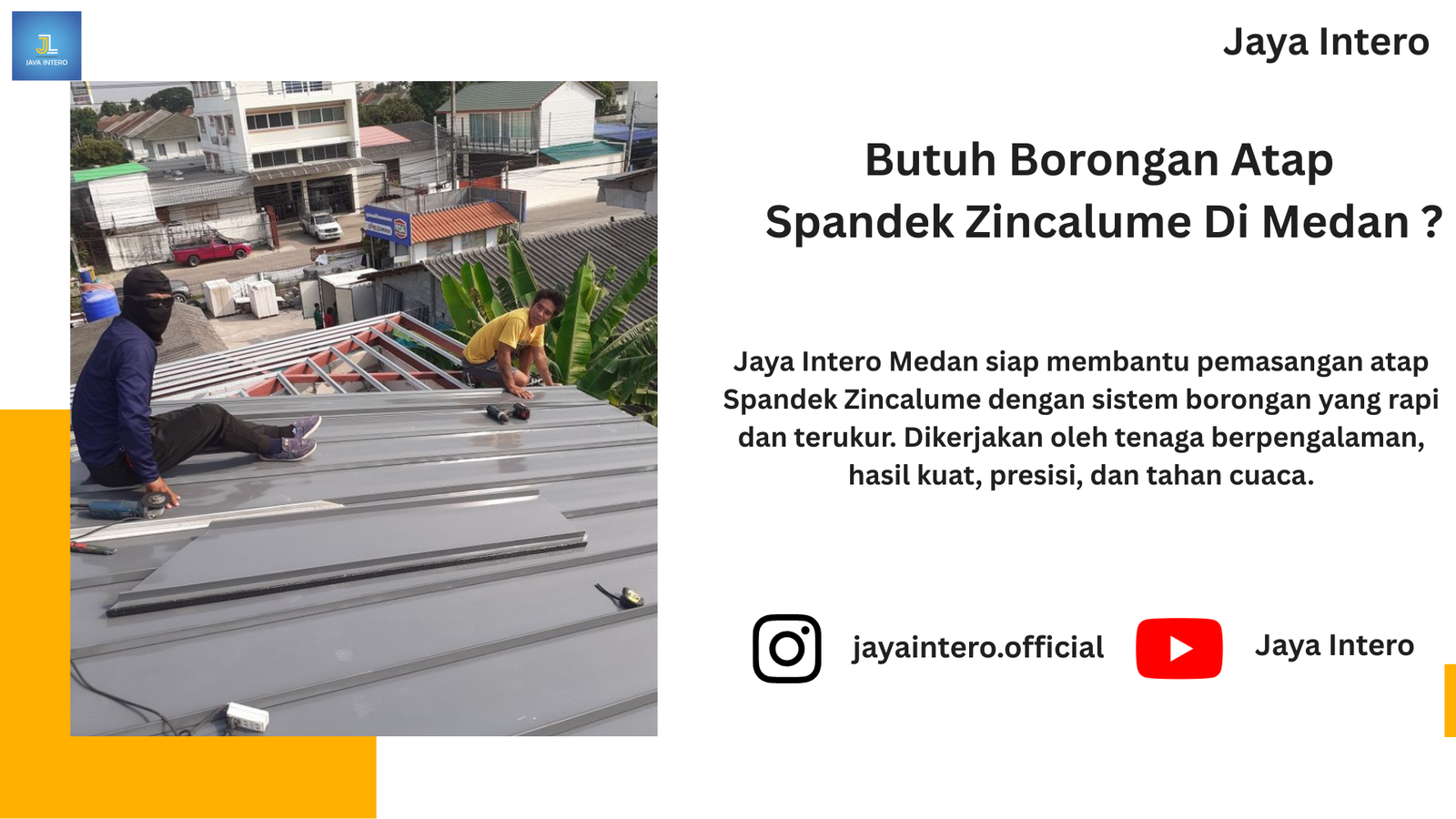 Borongan Atap Spandek Zincalume Jaya Intero Di Medan