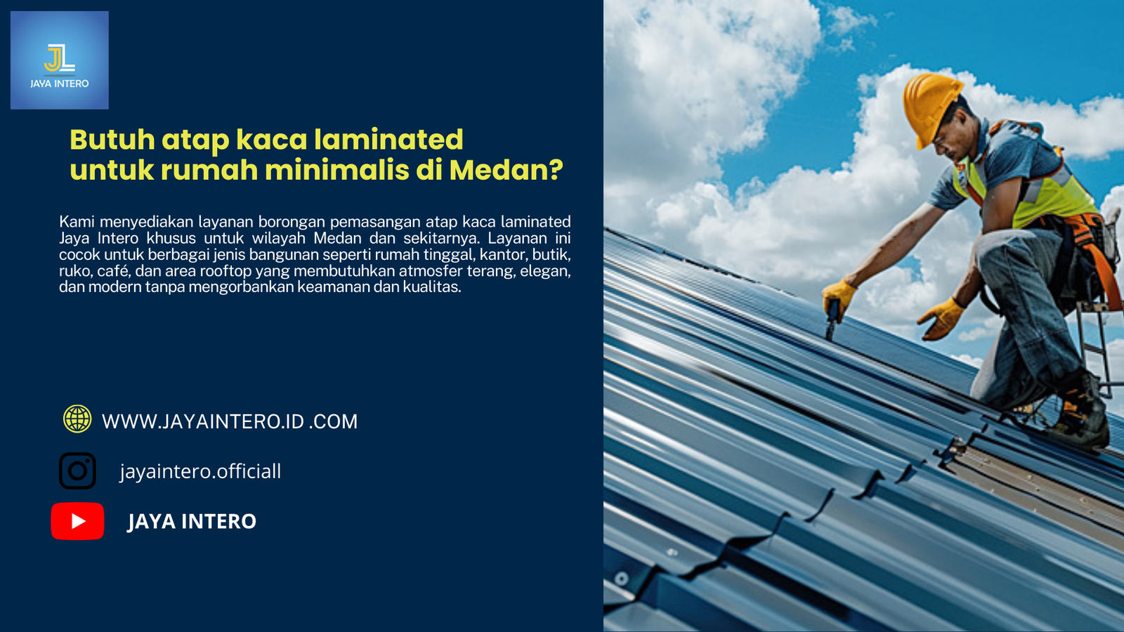 Borongan Atap kaca Laminated Di Medan